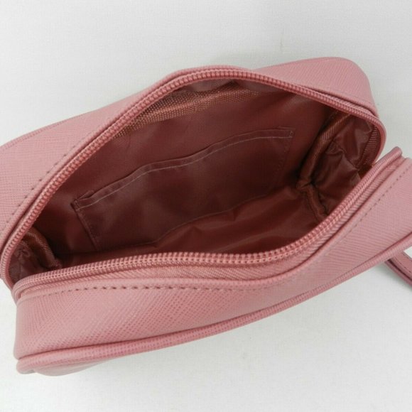 Michael Kors Zip Travel Make-Up Pouch in Pink/Gold - Picture 4 of 4